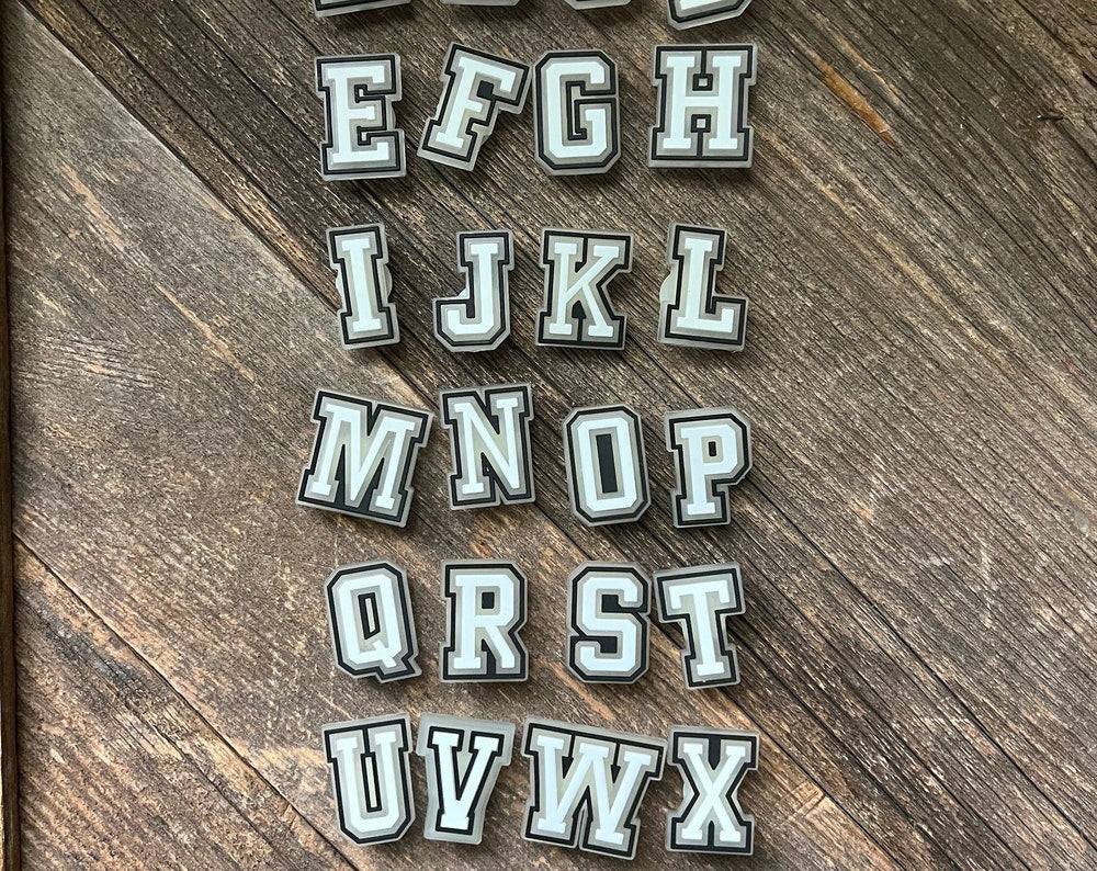 Glow in the Dark Alphabet Croc Charms