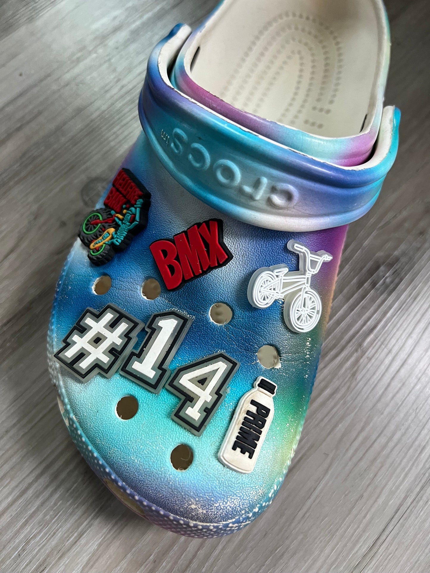 BMX Bike Glow in the Dark Croc Charm