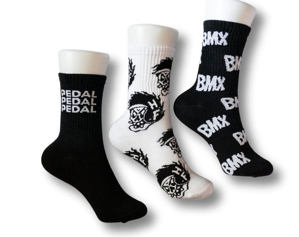 Rad BMX Socks - Warm, Comfortable & Stylish - HellfireBMX - Your Lucky Racing Socks for BMX