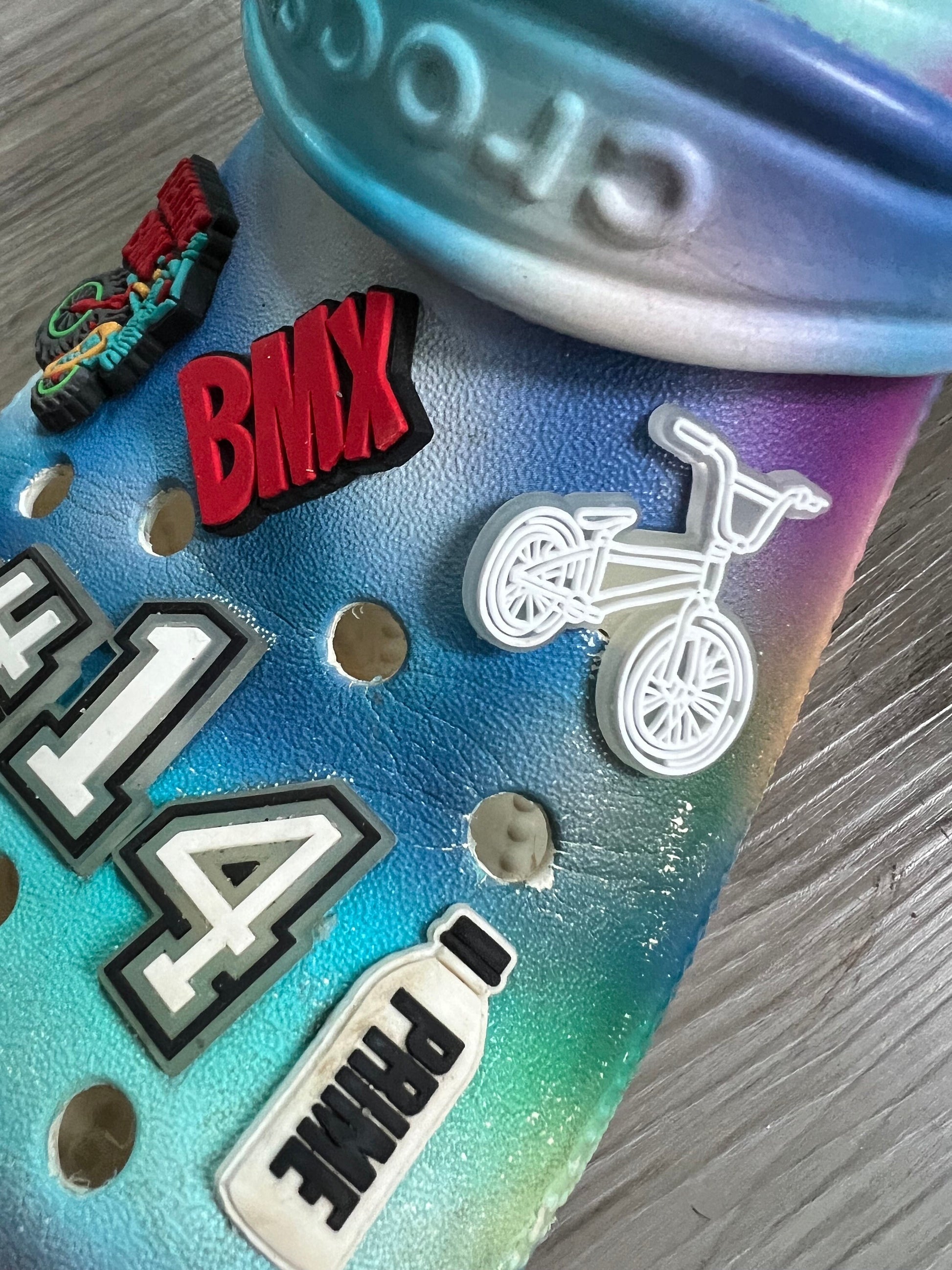 BMX Bike Glow in the Dark Croc Charm