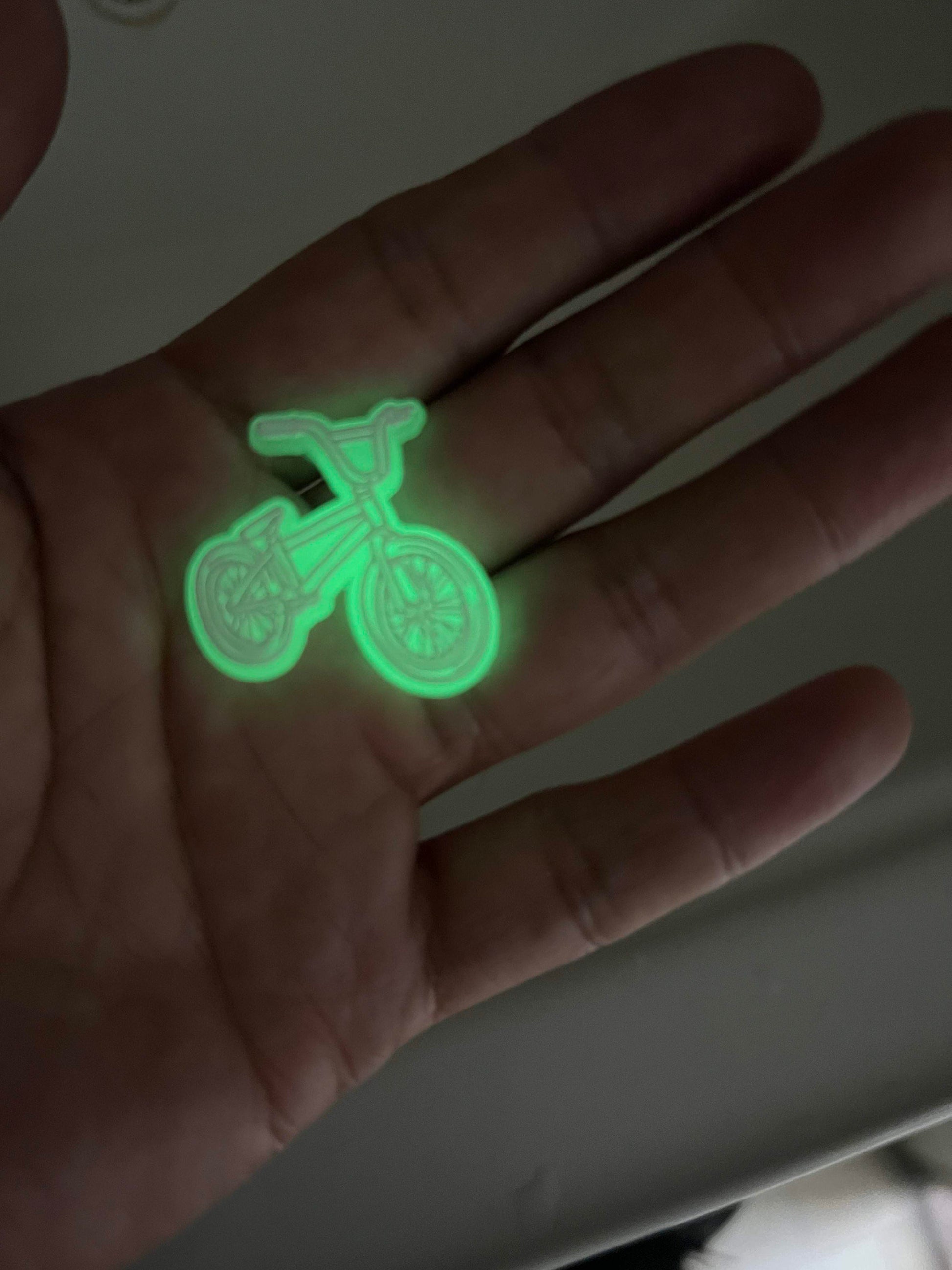 BMX Bike Glow in the Dark Croc Charm