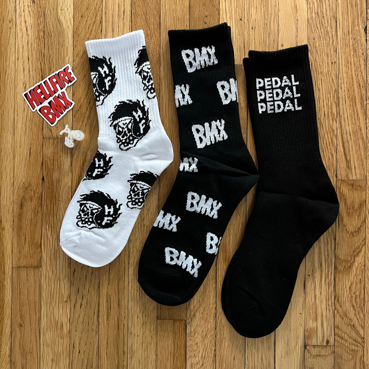 Rad BMX Socks - Warm, Comfortable & Stylish - HellfireBMX - Your Lucky Racing Socks for BMX