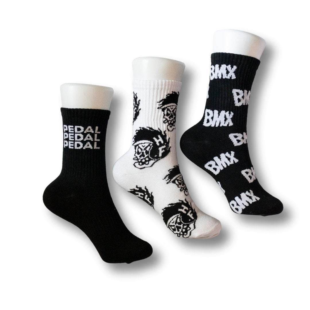 Rad BMX Socks - Warm, Comfortable & Stylish - HellfireBMX - Your Lucky Racing Socks for BMX