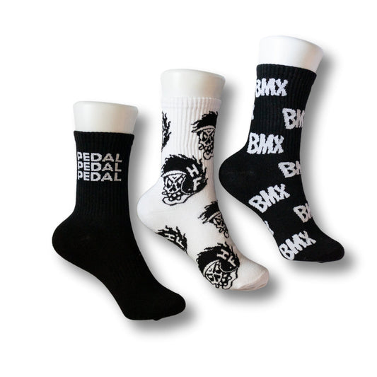 Rad BMX Socks - Warm, Comfortable & Stylish - HellfireBMX - Your Lucky Racing Socks for BMX