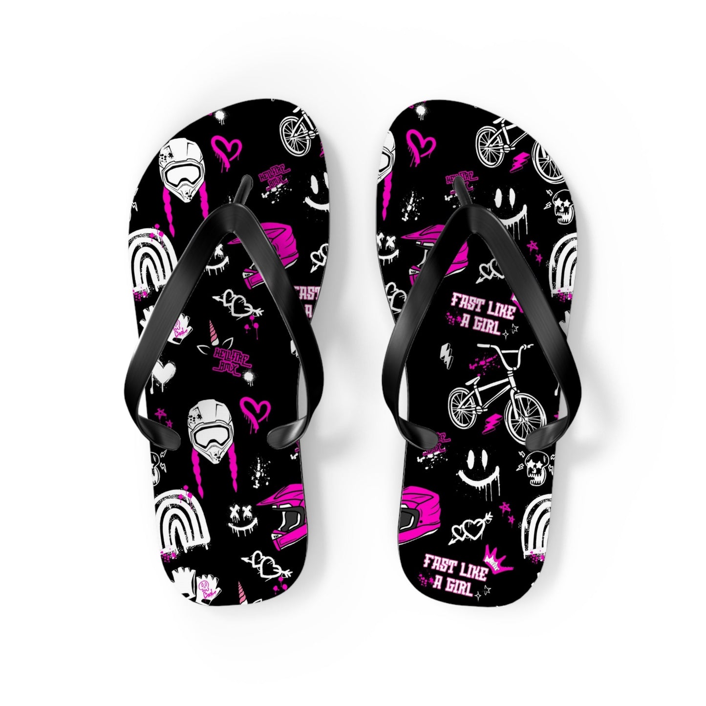 HellfireBMX Flip Flops - Fast Like a Girl BMX flip flops