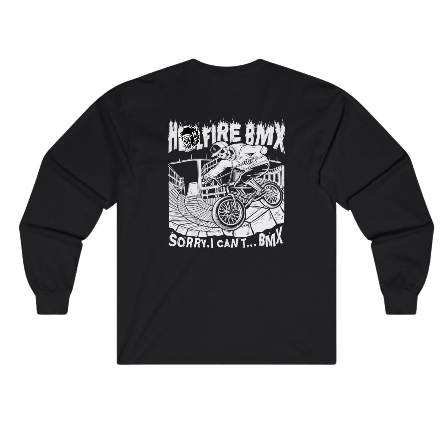 HellfireBMX Graphic Long Sleeve Tee, Unisex Urban Fashion