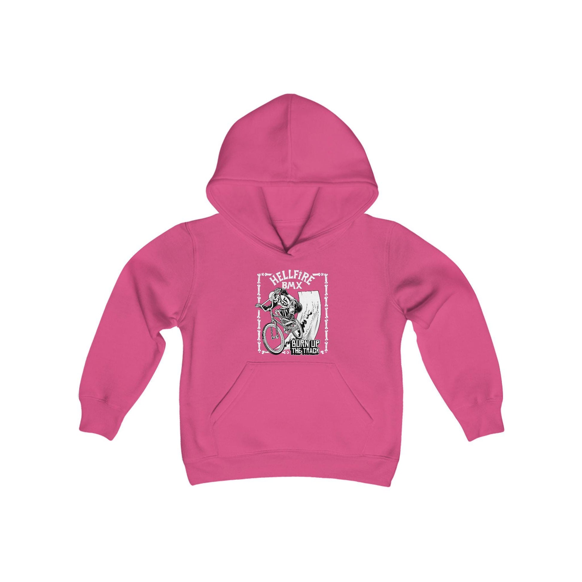 Hellfire BMX Youth Hoodie: Skeleton Rider Sweatshirt