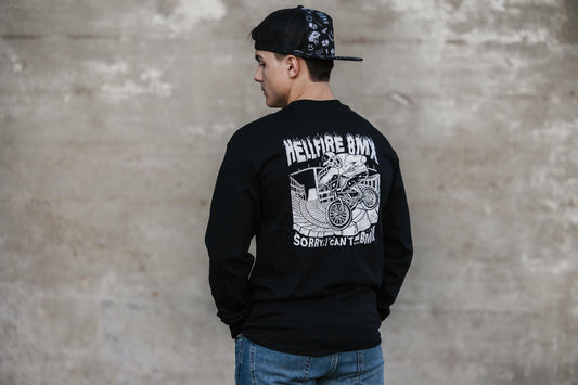 HellfireBMX Graphic Long Sleeve Tee, Unisex Urban Fashion