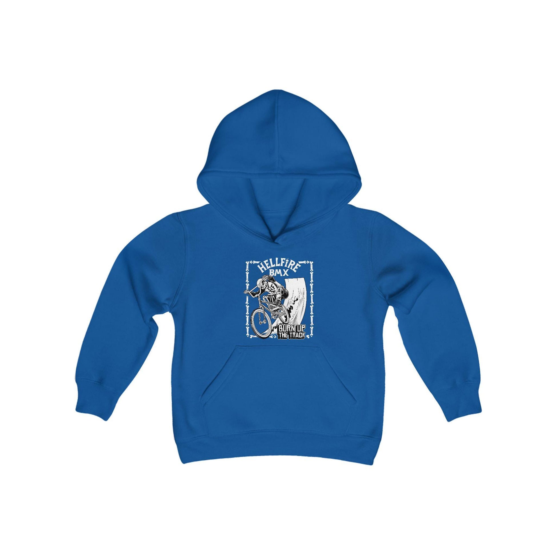 Hellfire BMX Youth Hoodie: Skeleton Rider Sweatshirt
