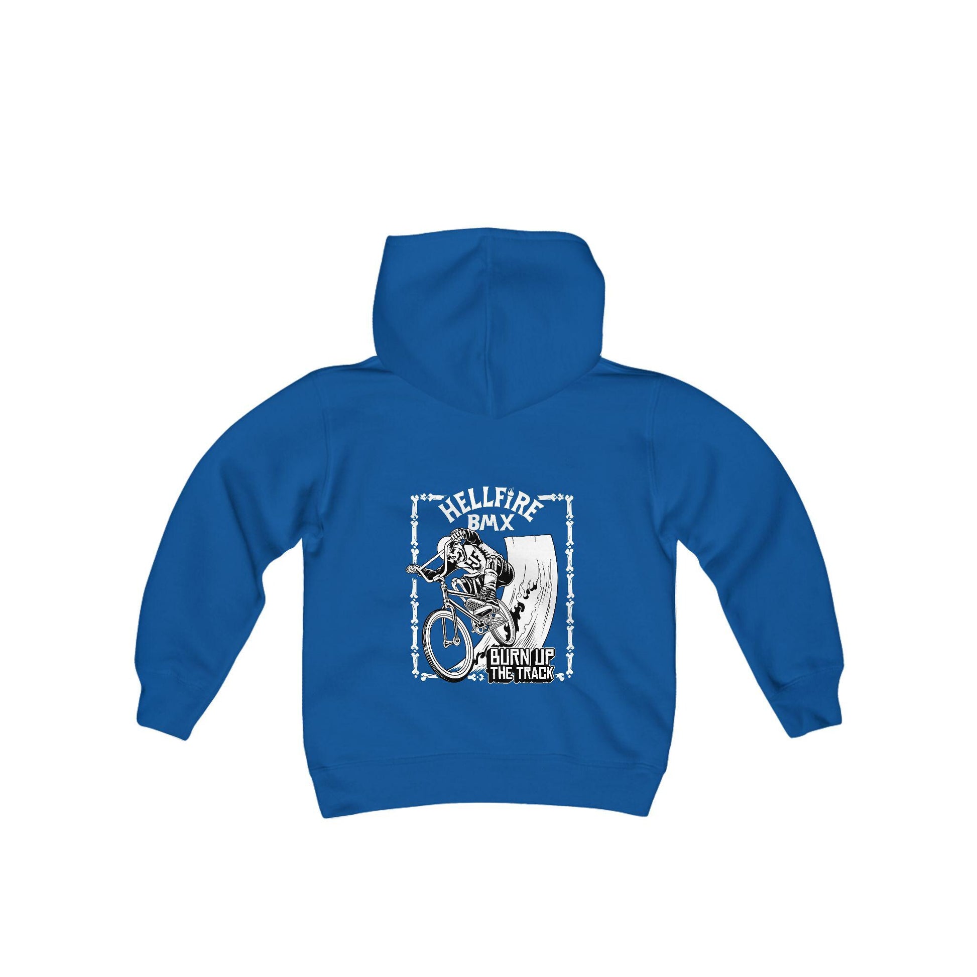 Hellfire BMX Youth Hoodie: Skeleton Rider Sweatshirt