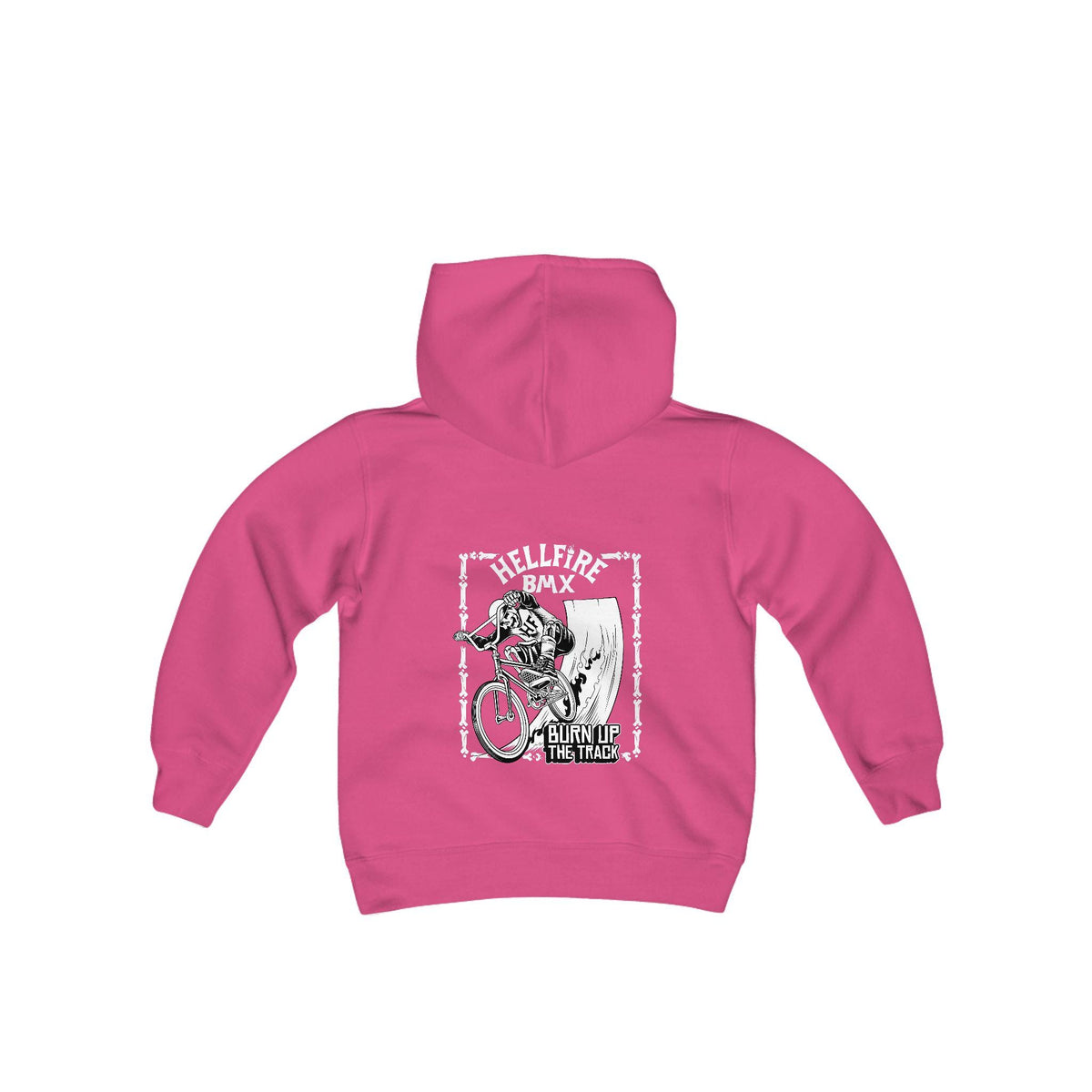 Hellfire BMX Youth Hoodie: Skeleton Rider Sweatshirt
