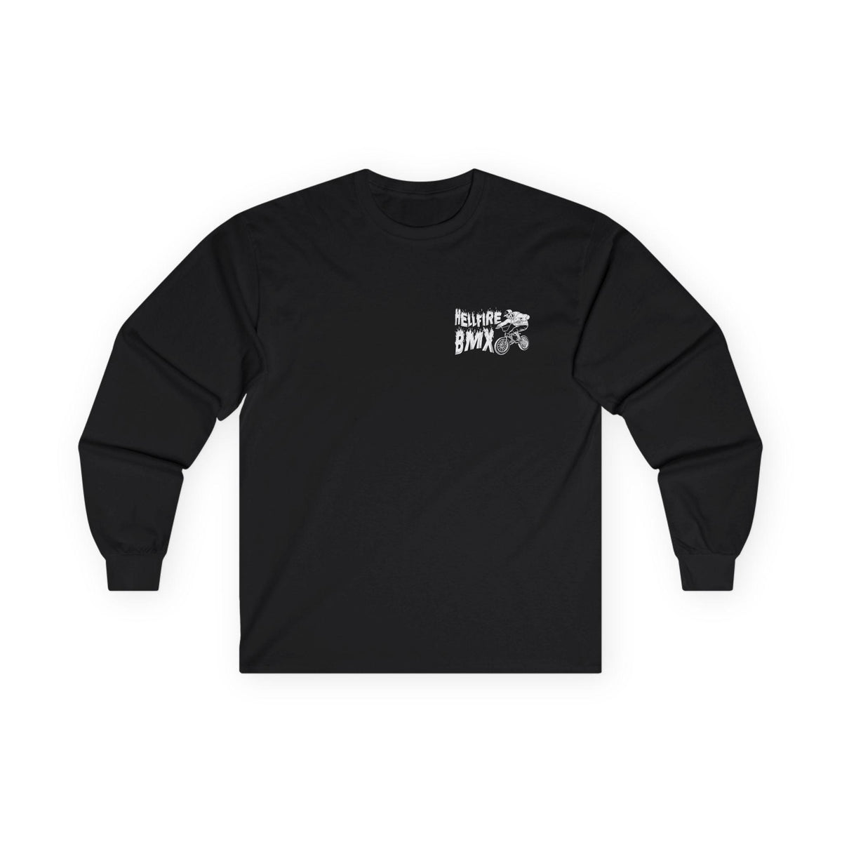 HellfireBMX Graphic Long Sleeve Tee, Unisex Urban Fashion