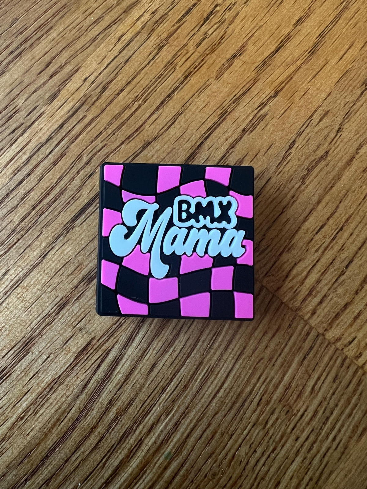 BMX Mama Shoe Charm or Straw Topper: Trackside Mom Style