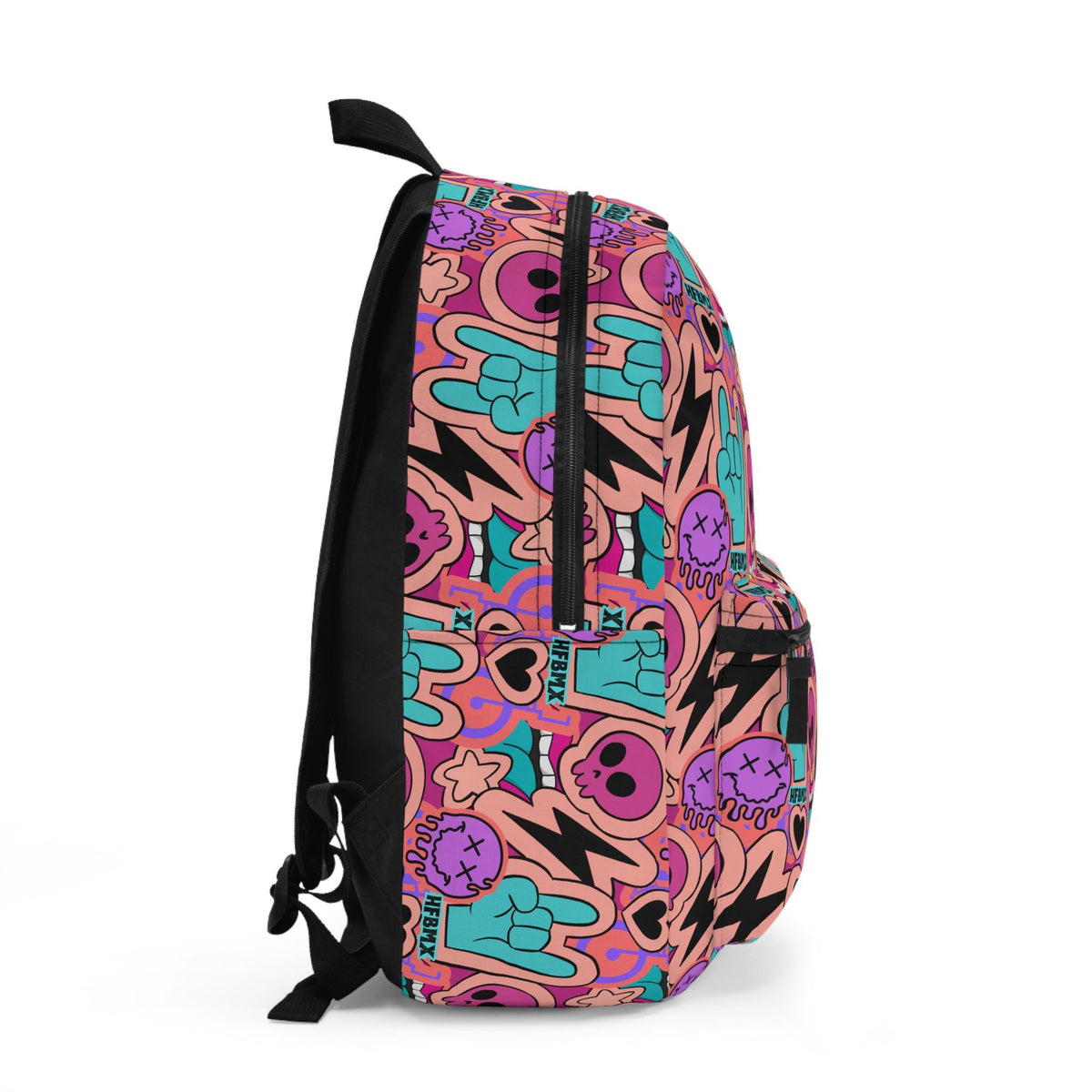 Vintage BMX Backpack: Hellfire Bike Bag, Pink Retro Cycling Gear