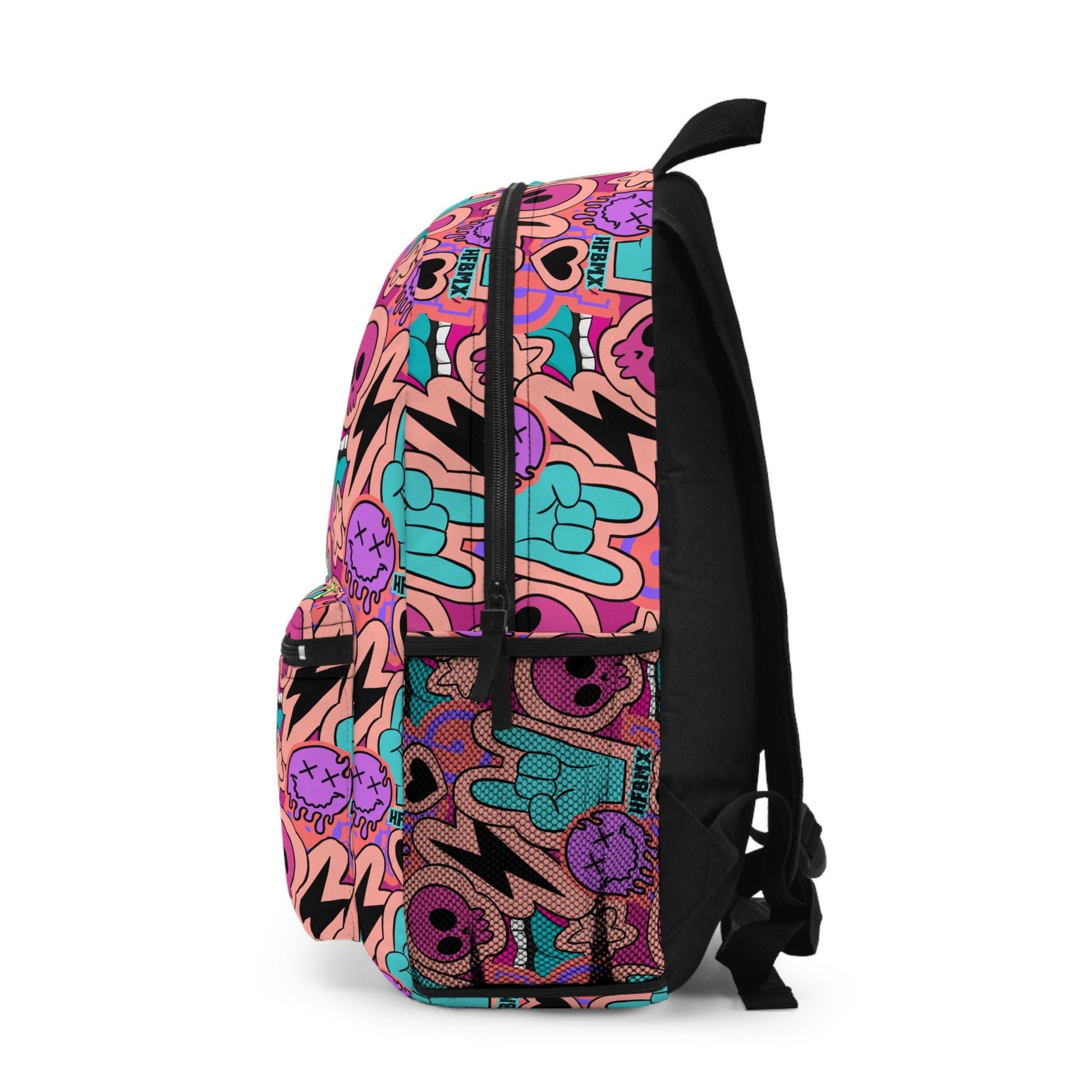 Vintage BMX Backpack: Hellfire Bike Bag, Pink Retro Cycling Gear