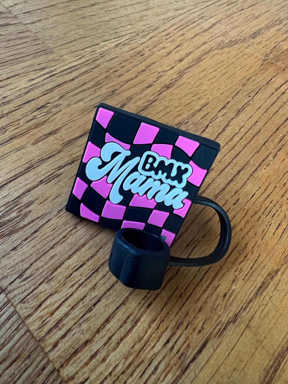 BMX Mama Shoe Charm or Straw Topper: Trackside Mom Style