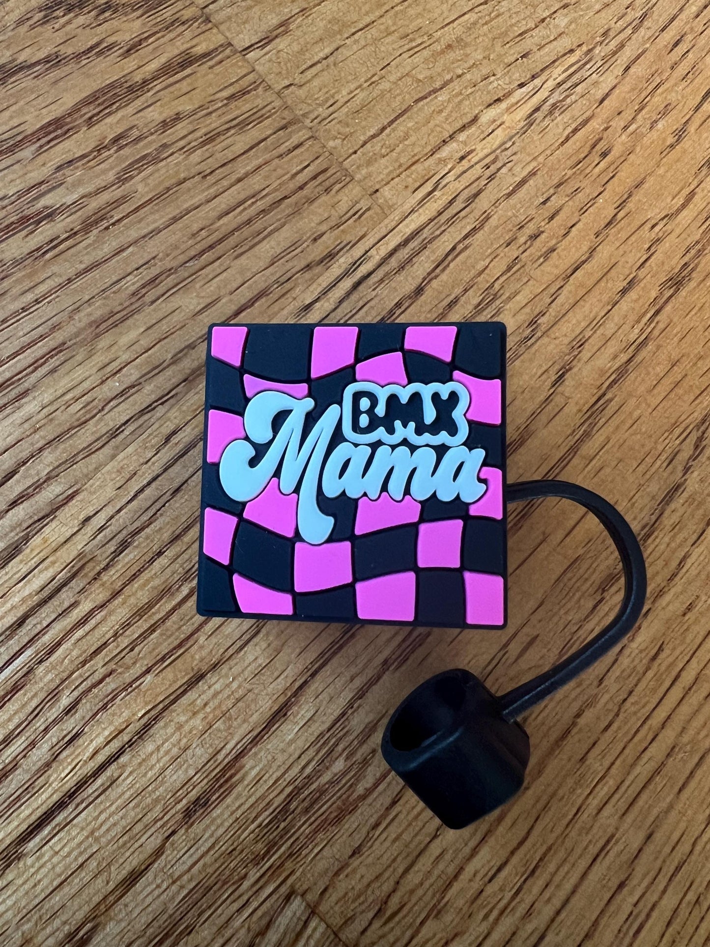 BMX Mama Shoe Charm or Straw Topper: Trackside Mom Style