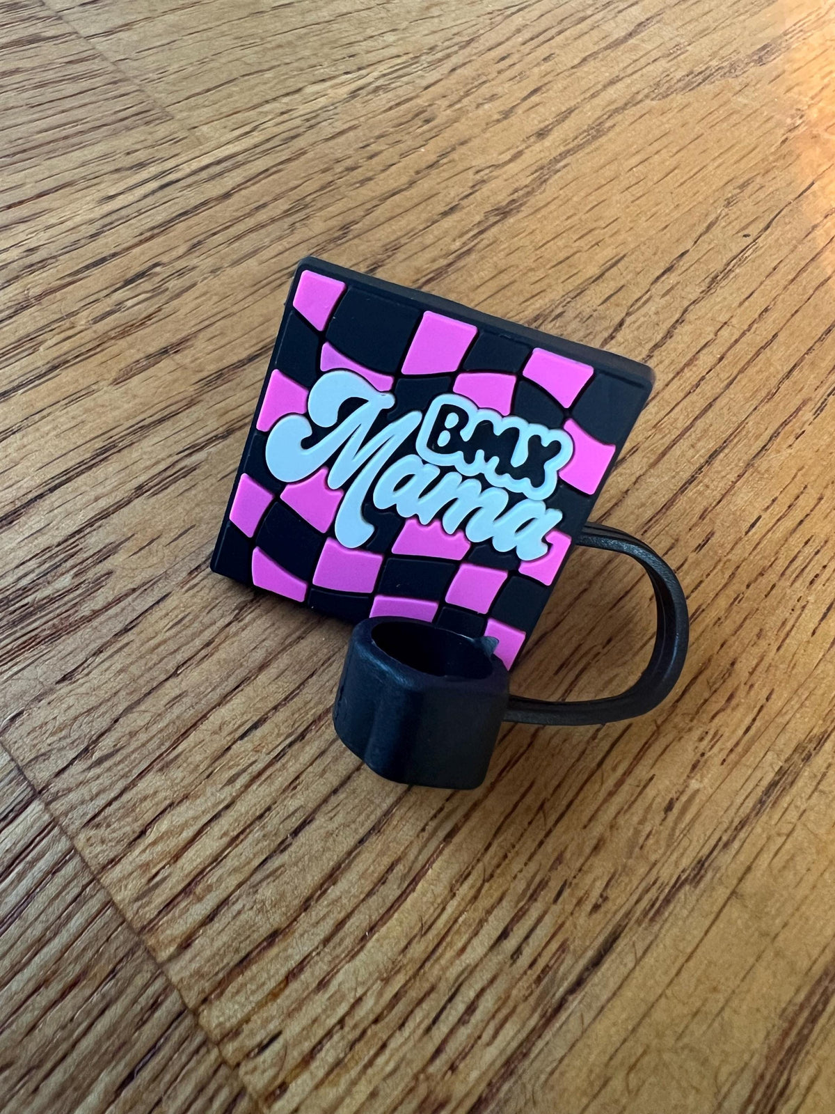 BMX Mama Shoe Charm or Straw Topper: Trackside Mom Style
