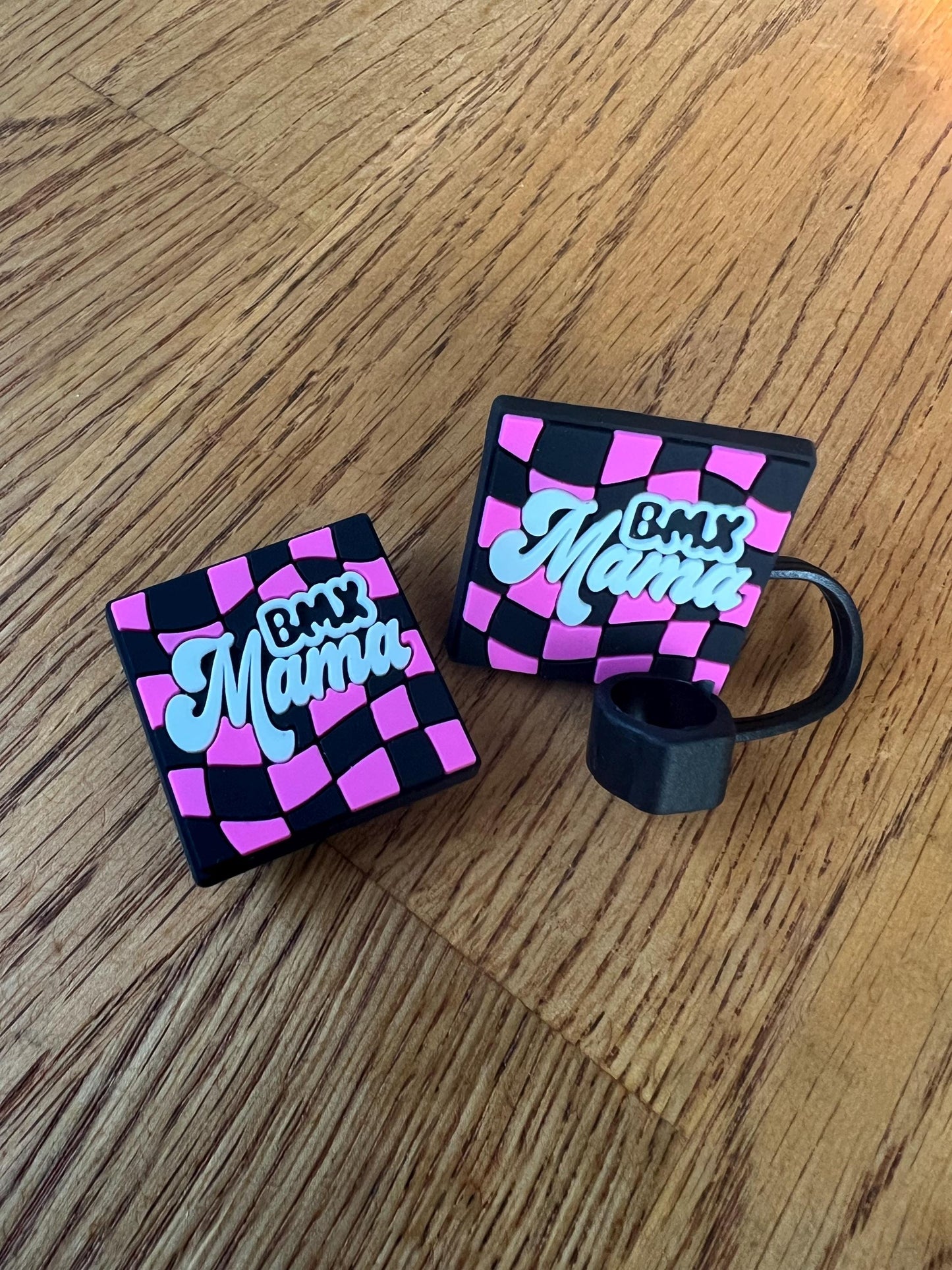 BMX Mama Shoe Charm or Straw Topper: Trackside Mom Style