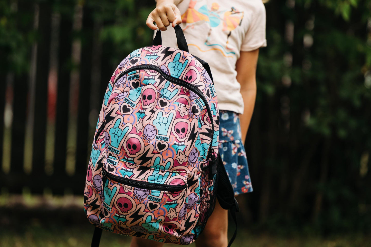 Vintage BMX Backpack: Hellfire Bike Bag, Pink Retro Cycling Gear