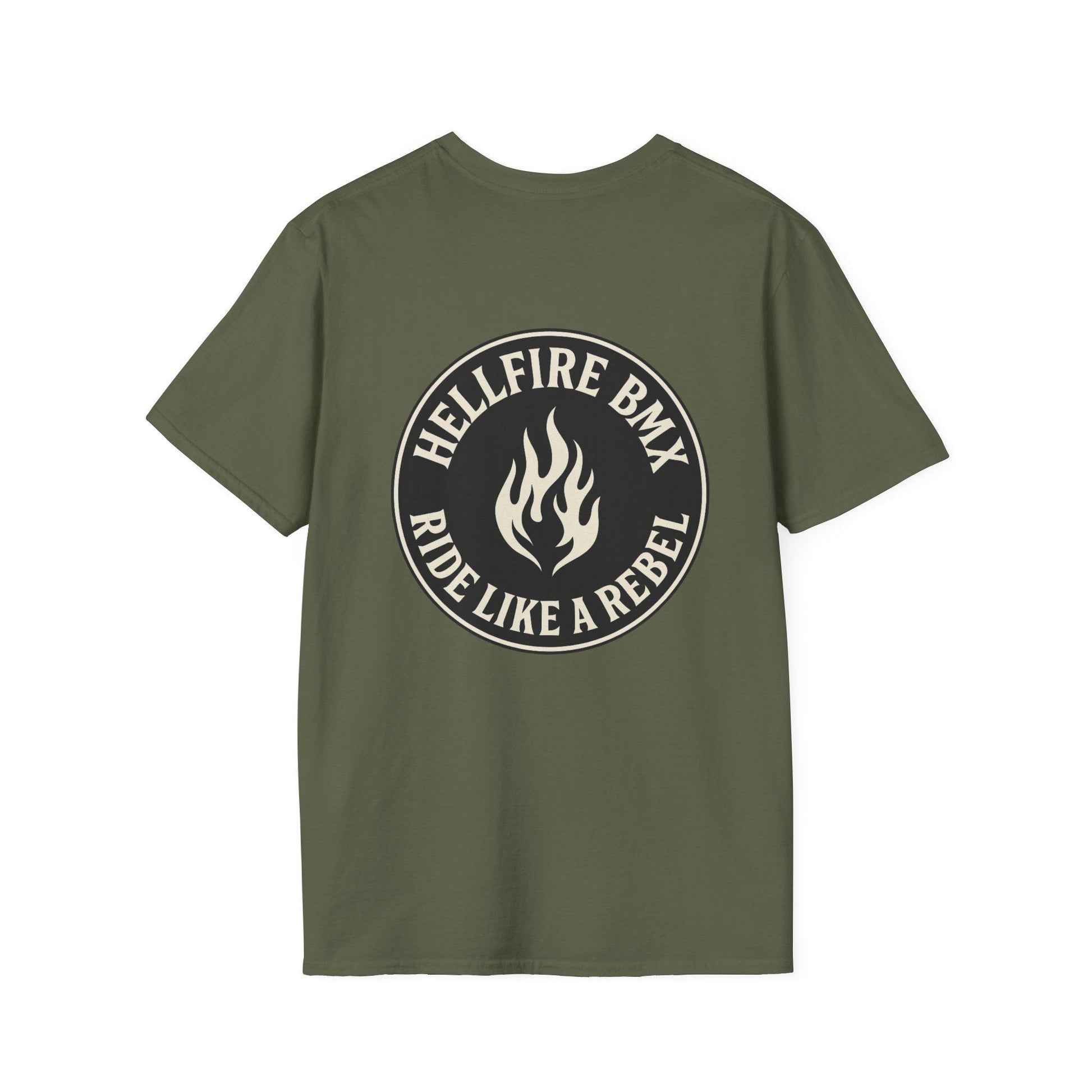 Hellfire BMX Unisex Softstyle T-Shirt, Rebel Rider Tee