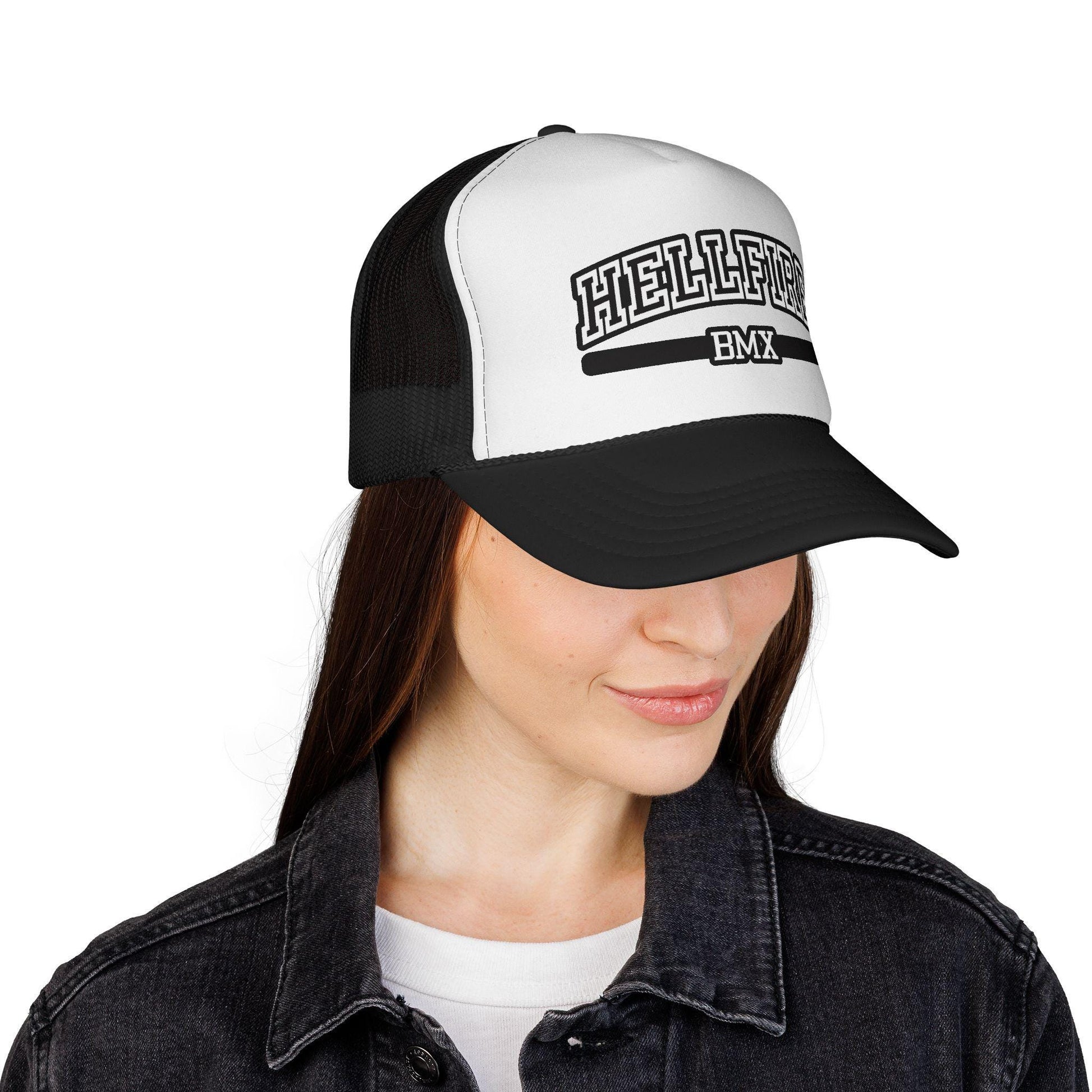 Hellfire BMX Foam Trucker Hat, Adjustable Snapback Cap