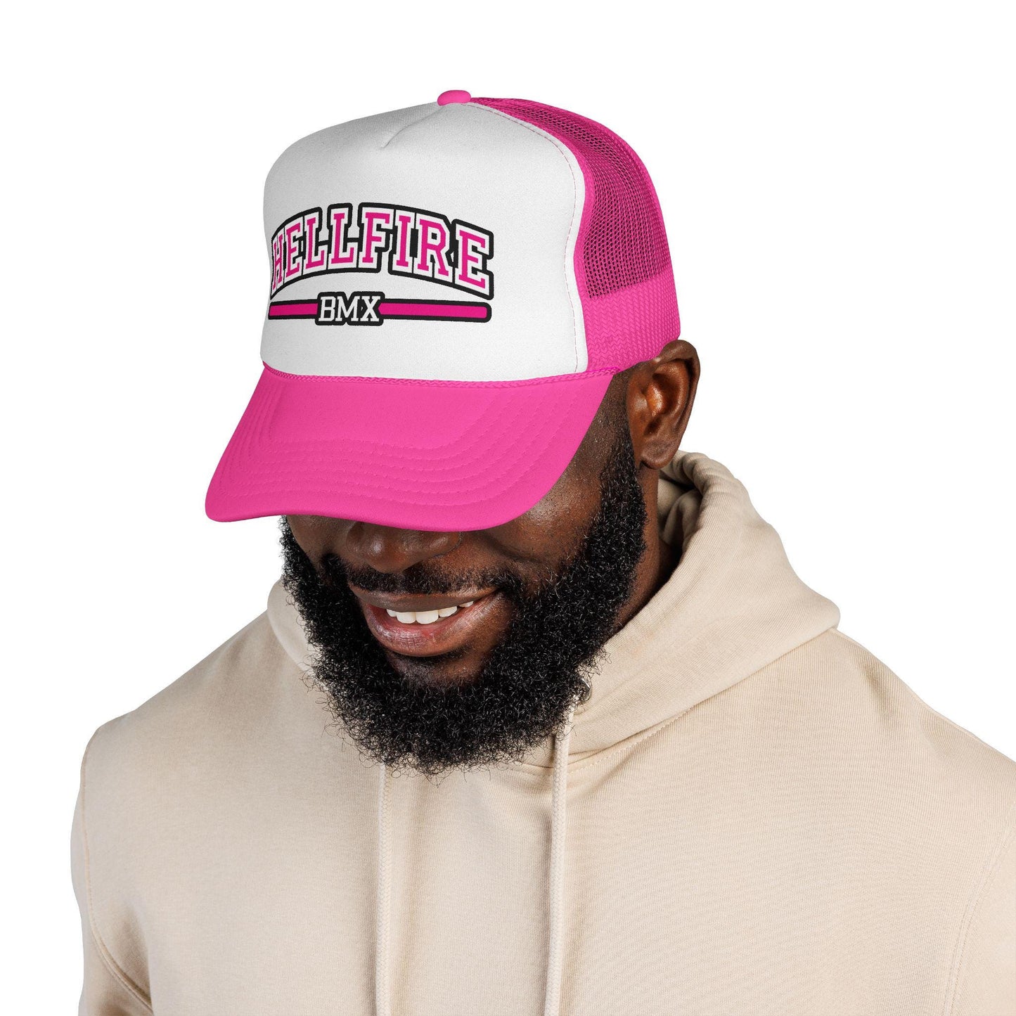 Hellfire BMX Foam Trucker Hat, Adjustable Snapback Cap
