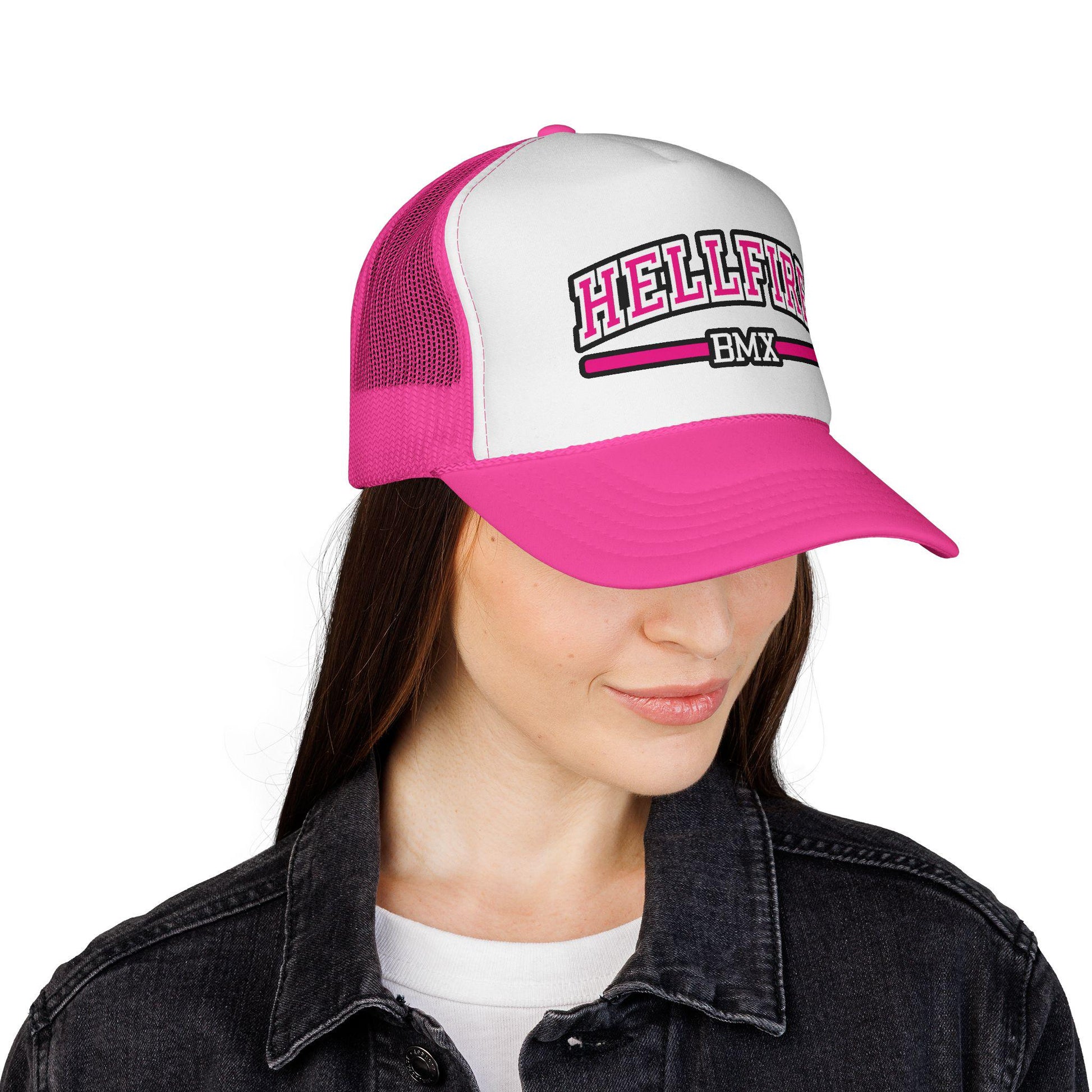 Hellfire BMX Foam Trucker Hat, Adjustable Snapback Cap