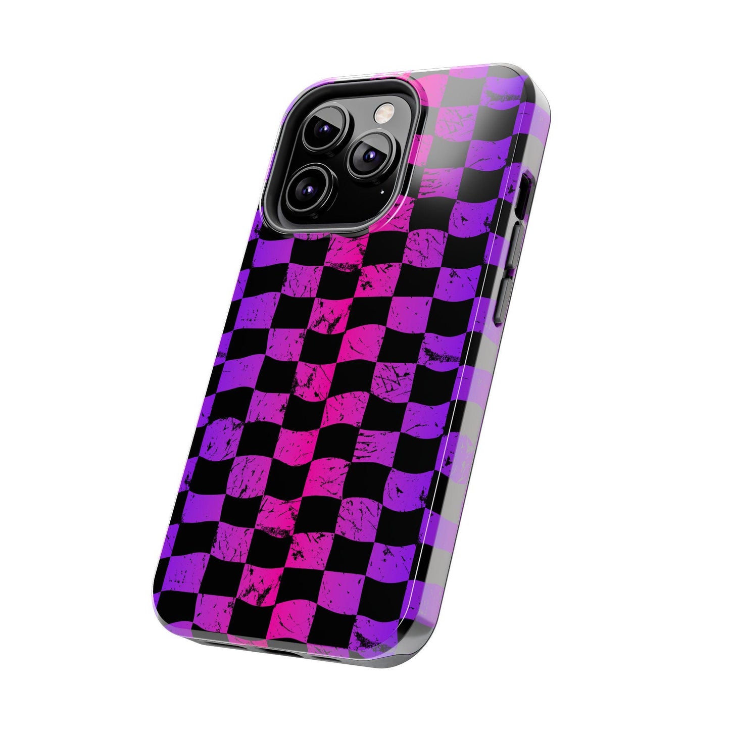 Rainbow Checkered iPhone Case | Tough Phone Case