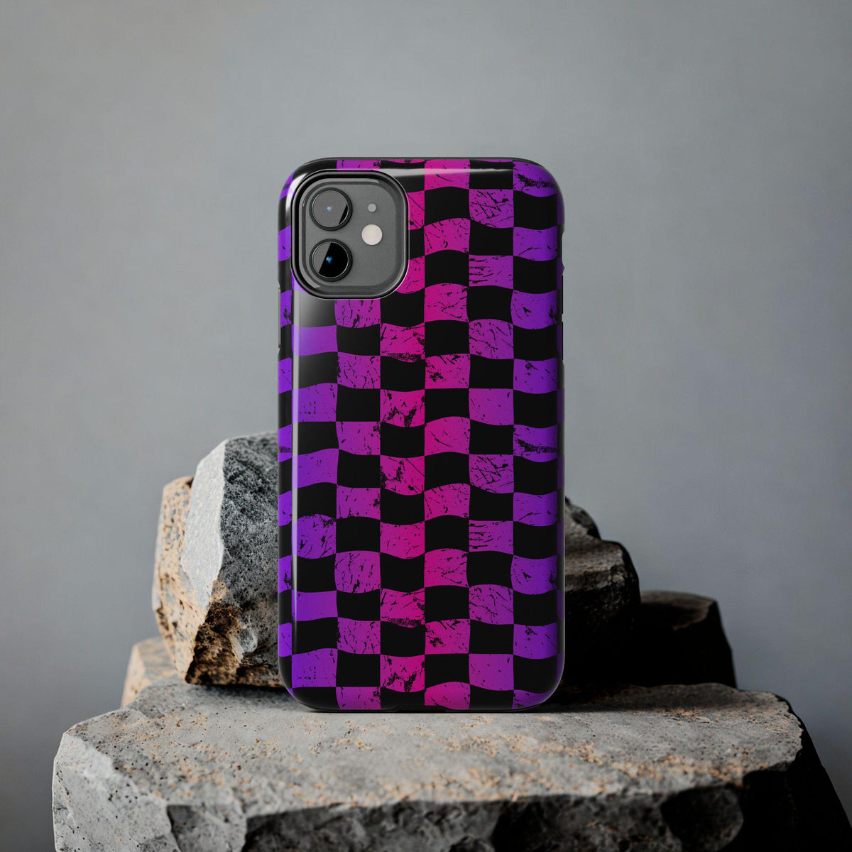 Rainbow Checkered iPhone Case | Tough Phone Case