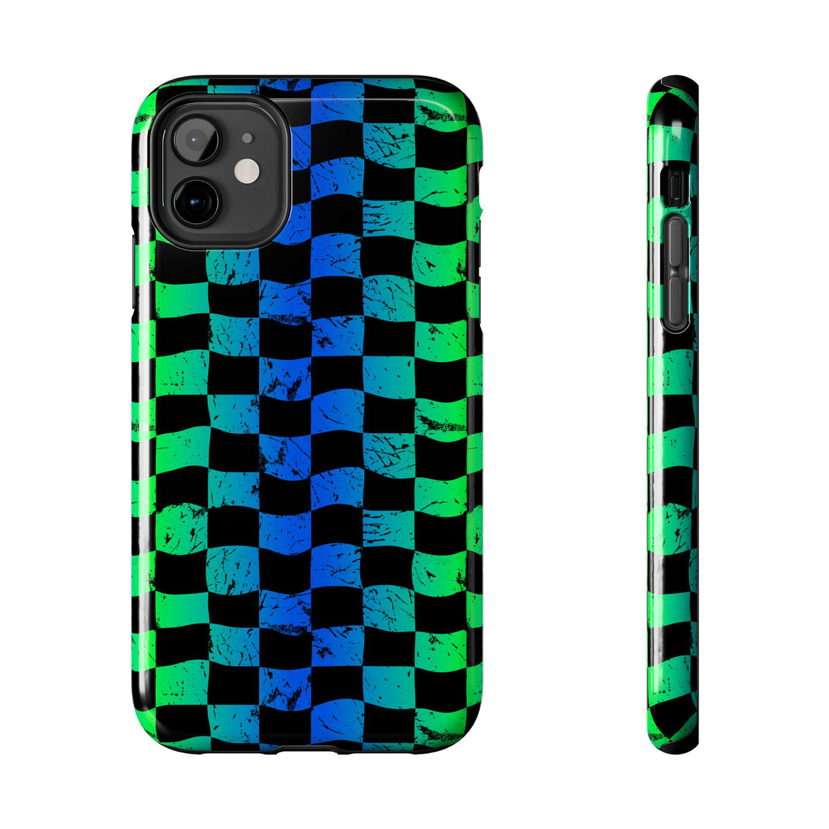 Blue Green Checkered iPhone Case | Phone Case