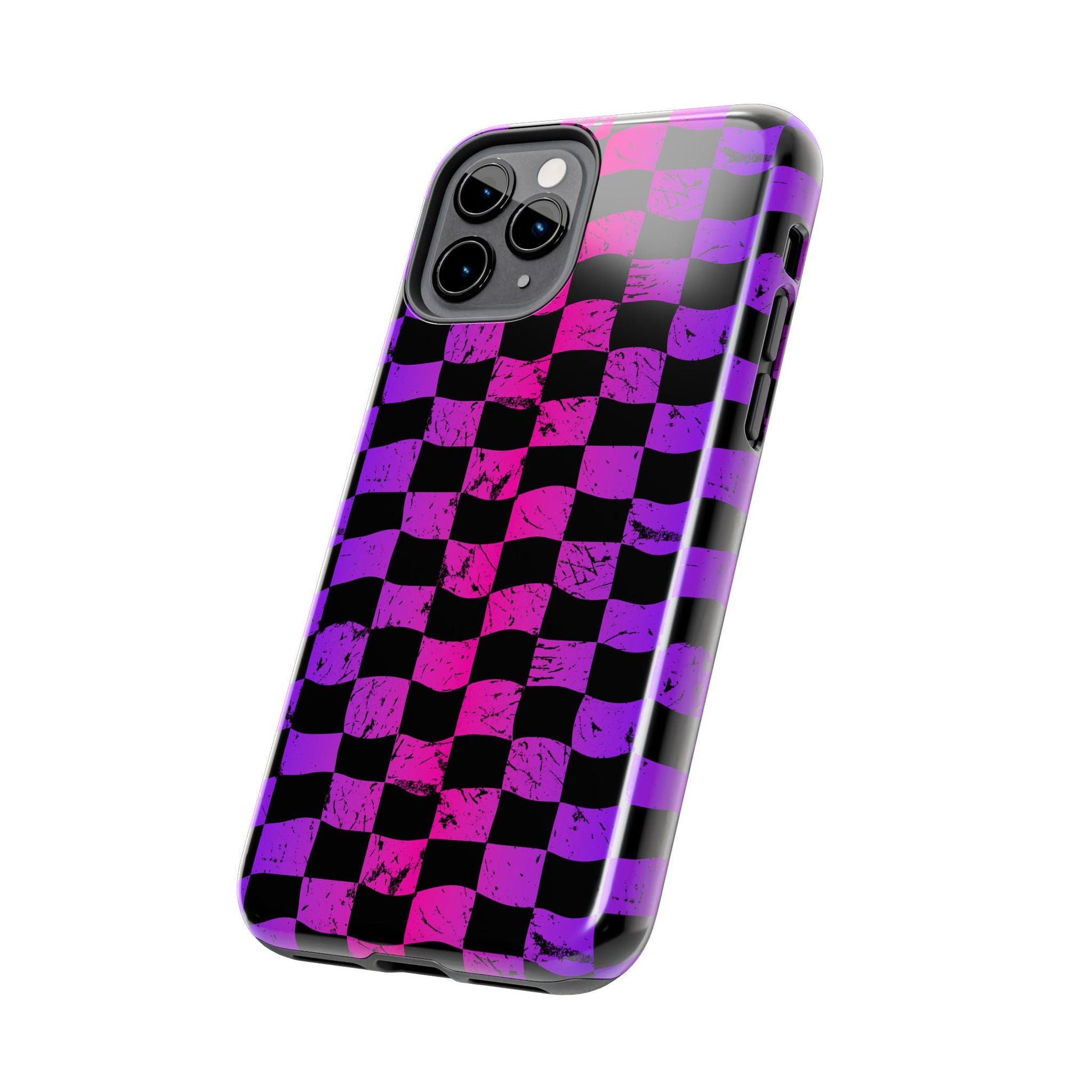 Rainbow Checkered iPhone Case | Tough Phone Case