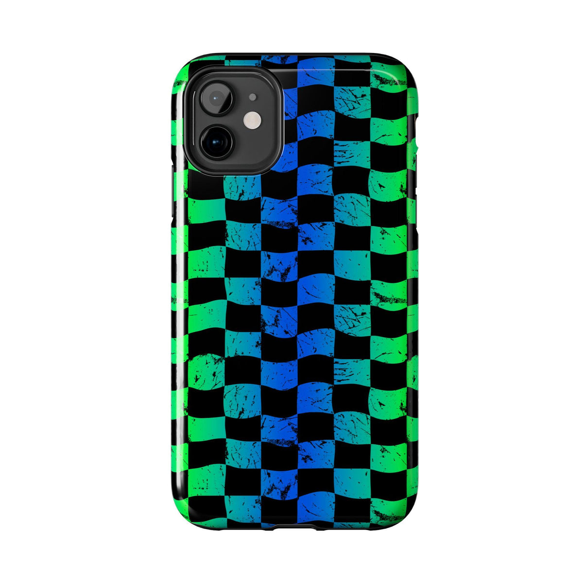 Blue Green Checkered iPhone Case | Phone Case