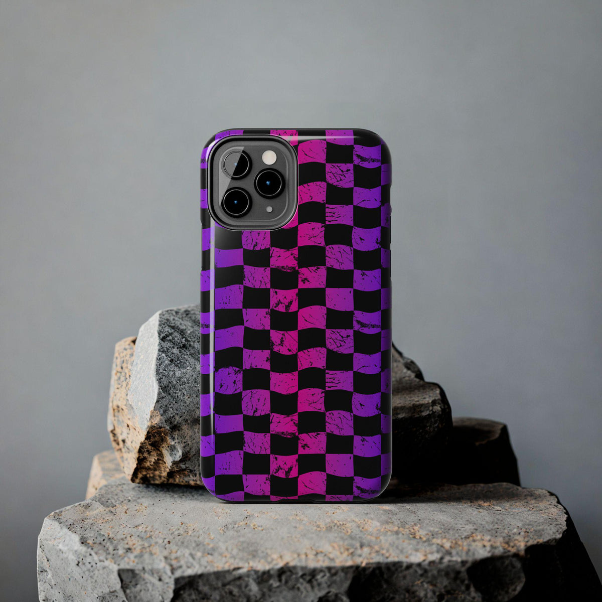 Rainbow Checkered iPhone Case | Tough Phone Case