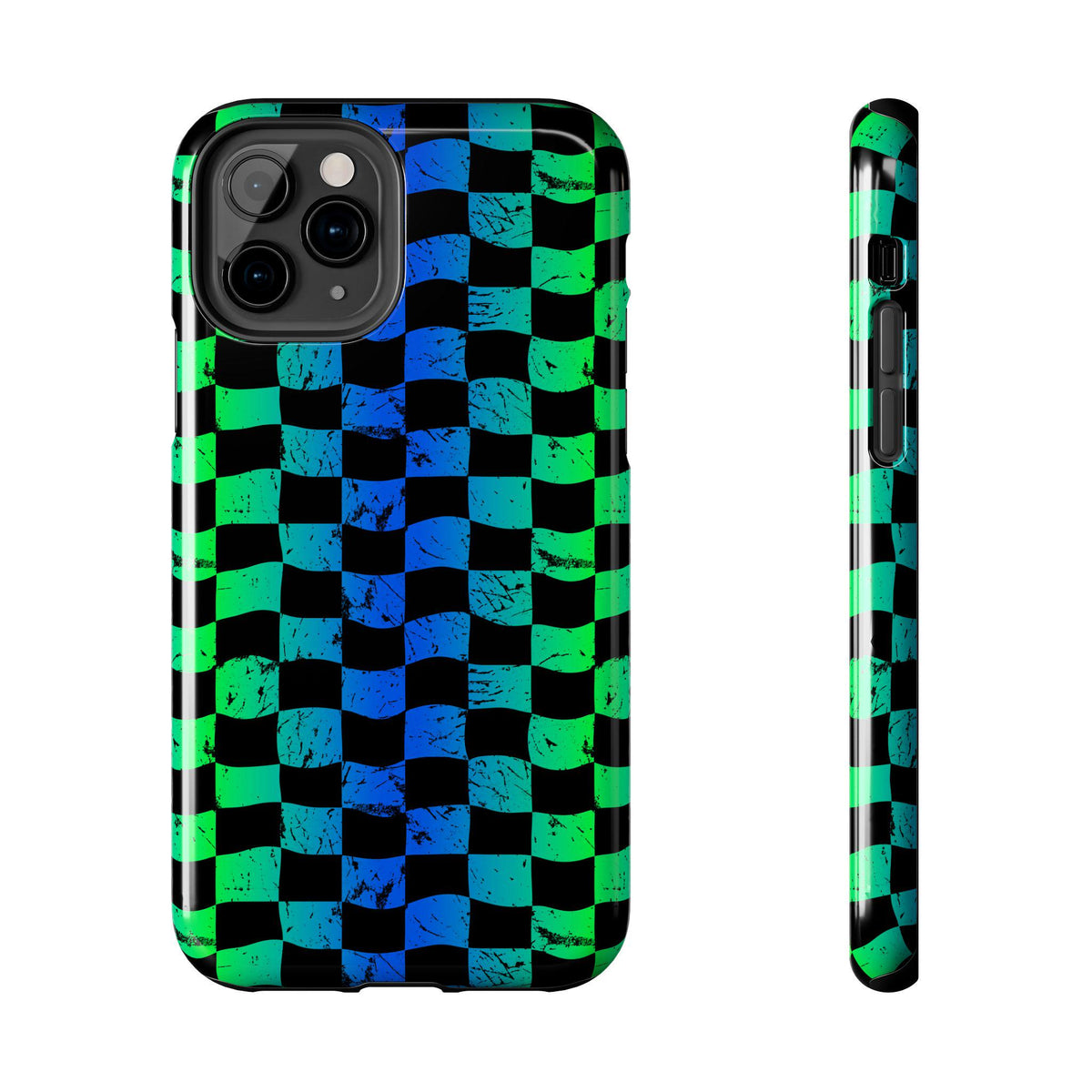 Blue Green Checkered iPhone Case | Phone Case