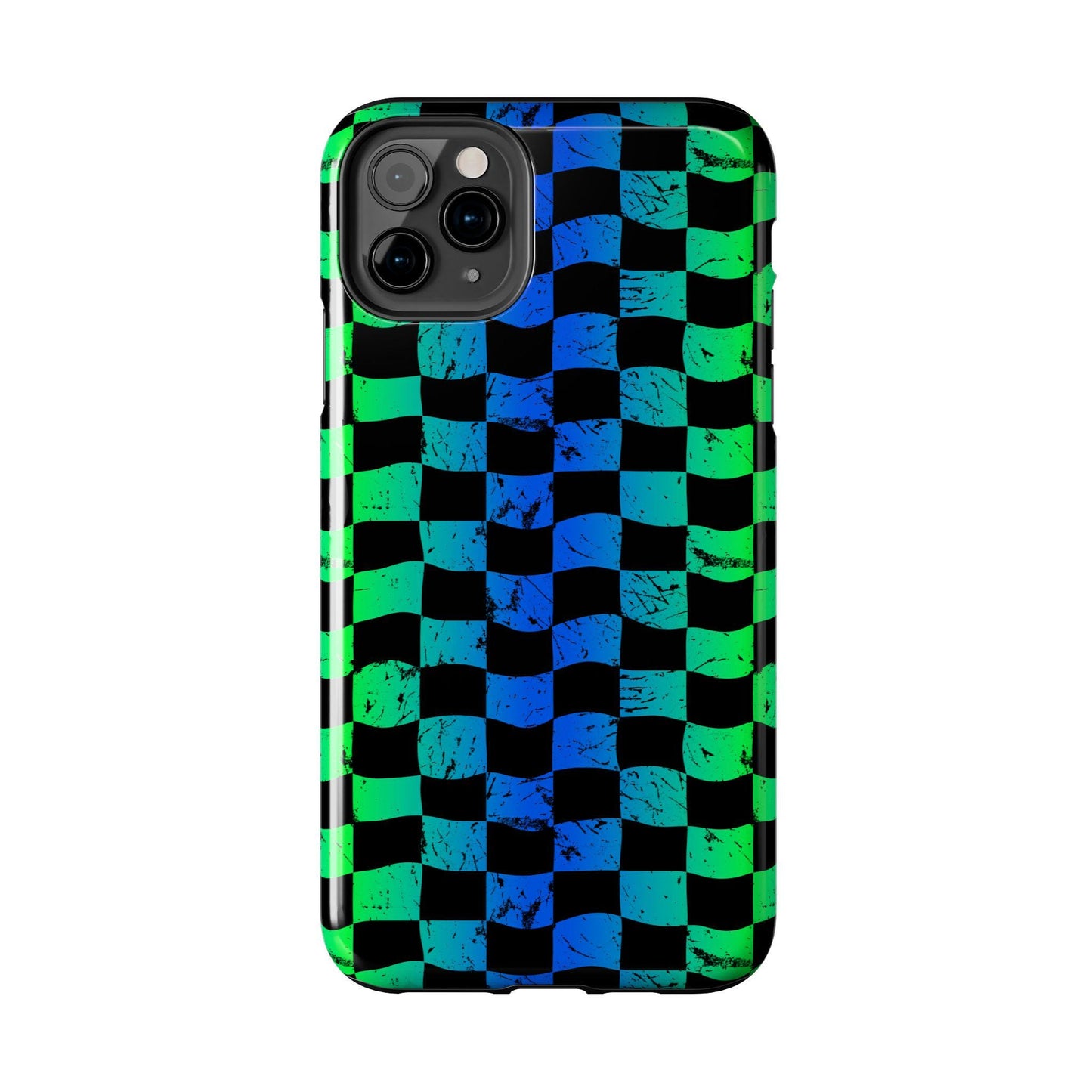 Blue Green Checkered iPhone Case | Phone Case