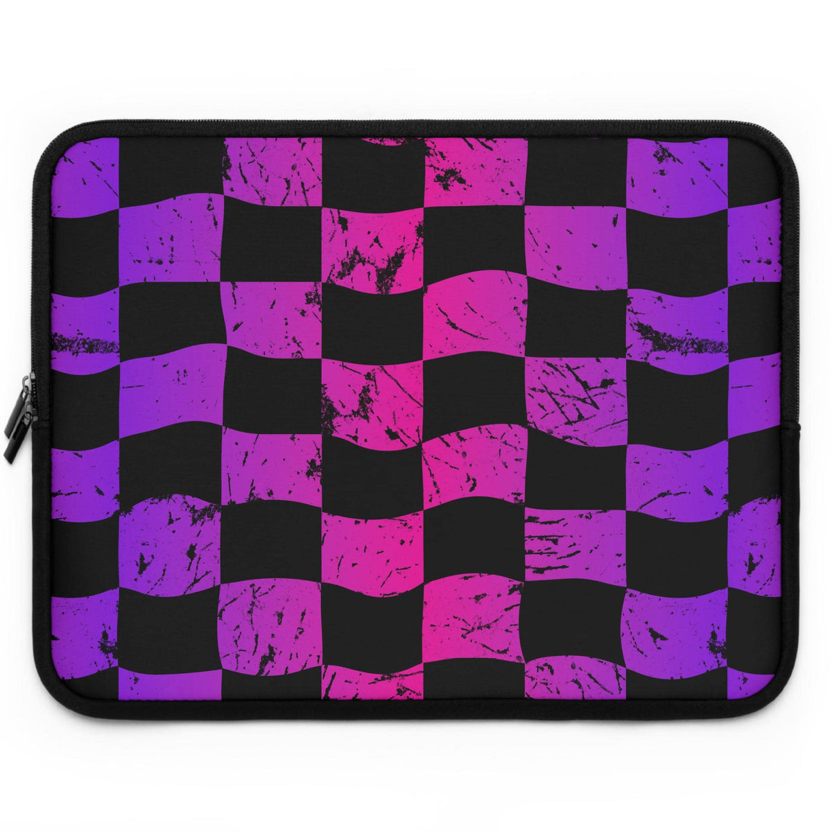 Rainbow Checkered Race Flag Laptop Sleeve