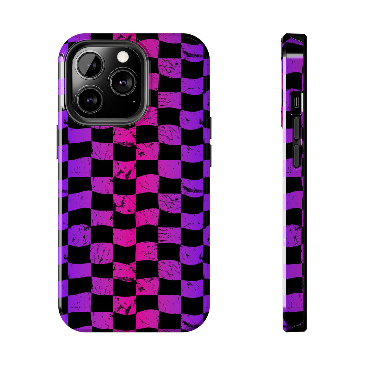 Rainbow Checkered iPhone Case | Tough Phone Case
