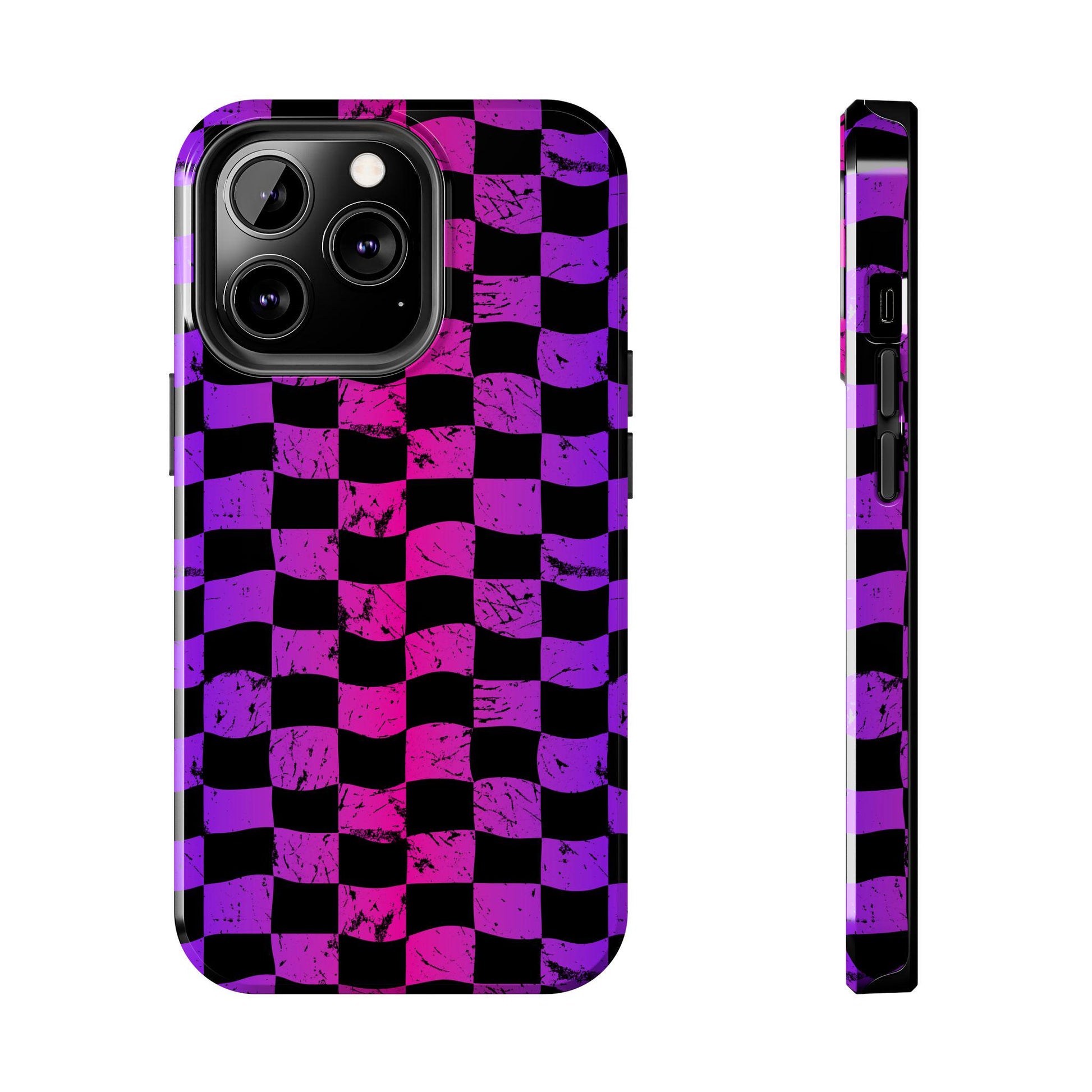 Rainbow Checkered iPhone Case | Tough Phone Case