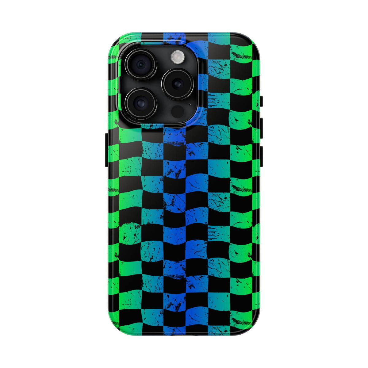 Blue Green Checkered iPhone Case | Phone Case
