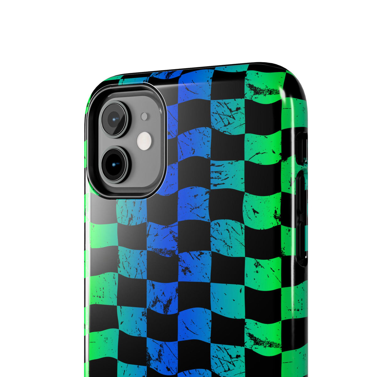 Blue Green Checkered iPhone Case | Phone Case