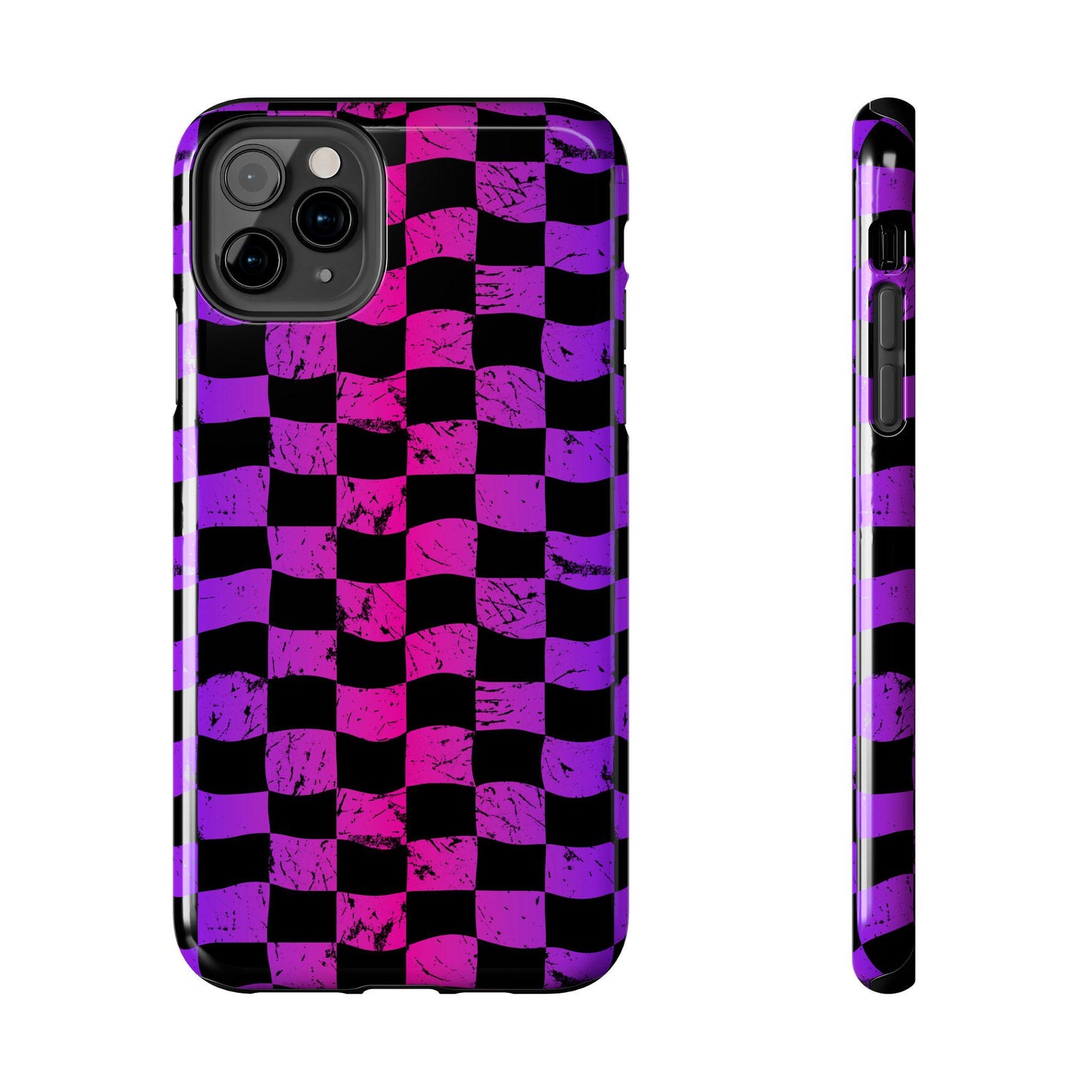 Rainbow Checkered iPhone Case | Tough Phone Case
