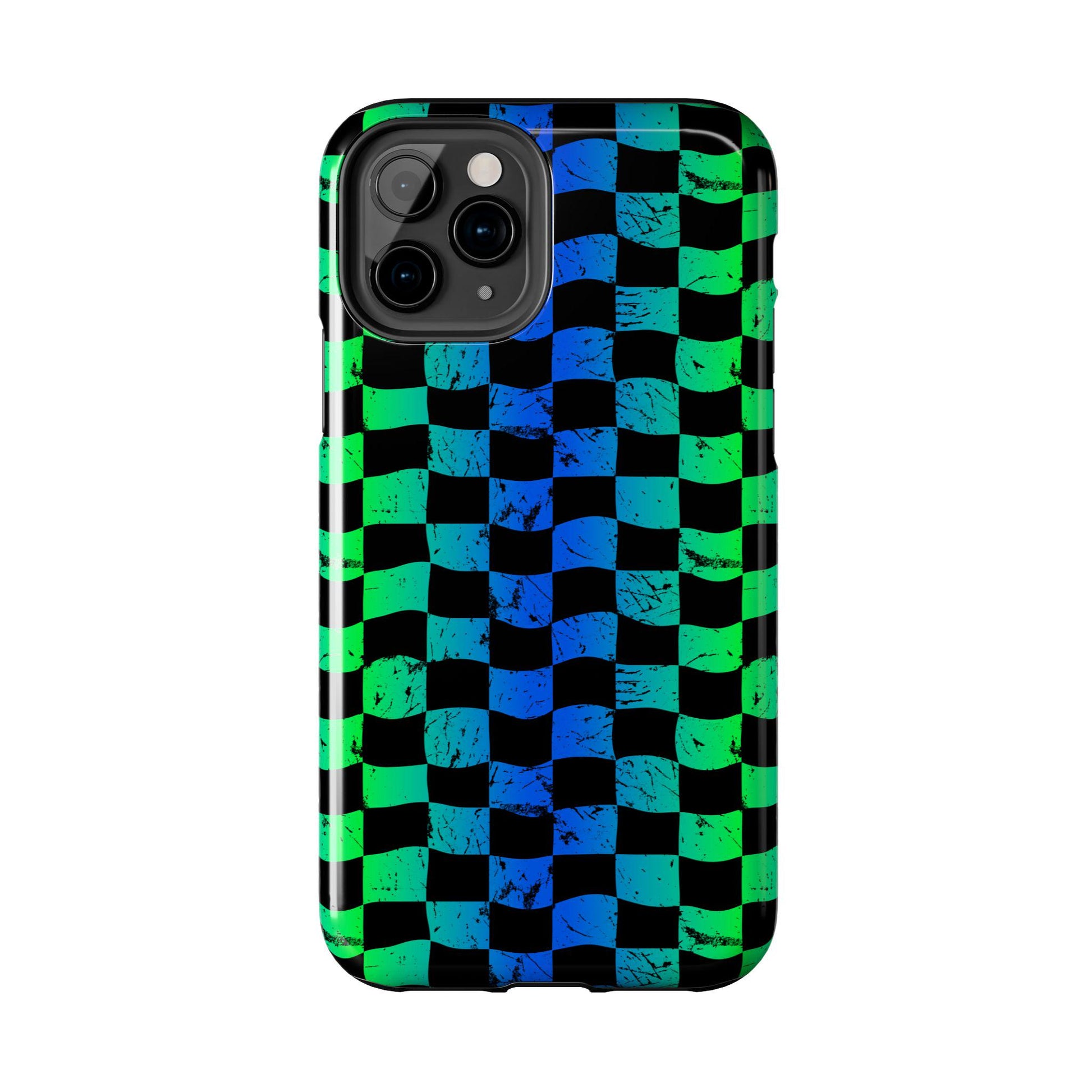 Blue Green Checkered iPhone Case | Phone Case