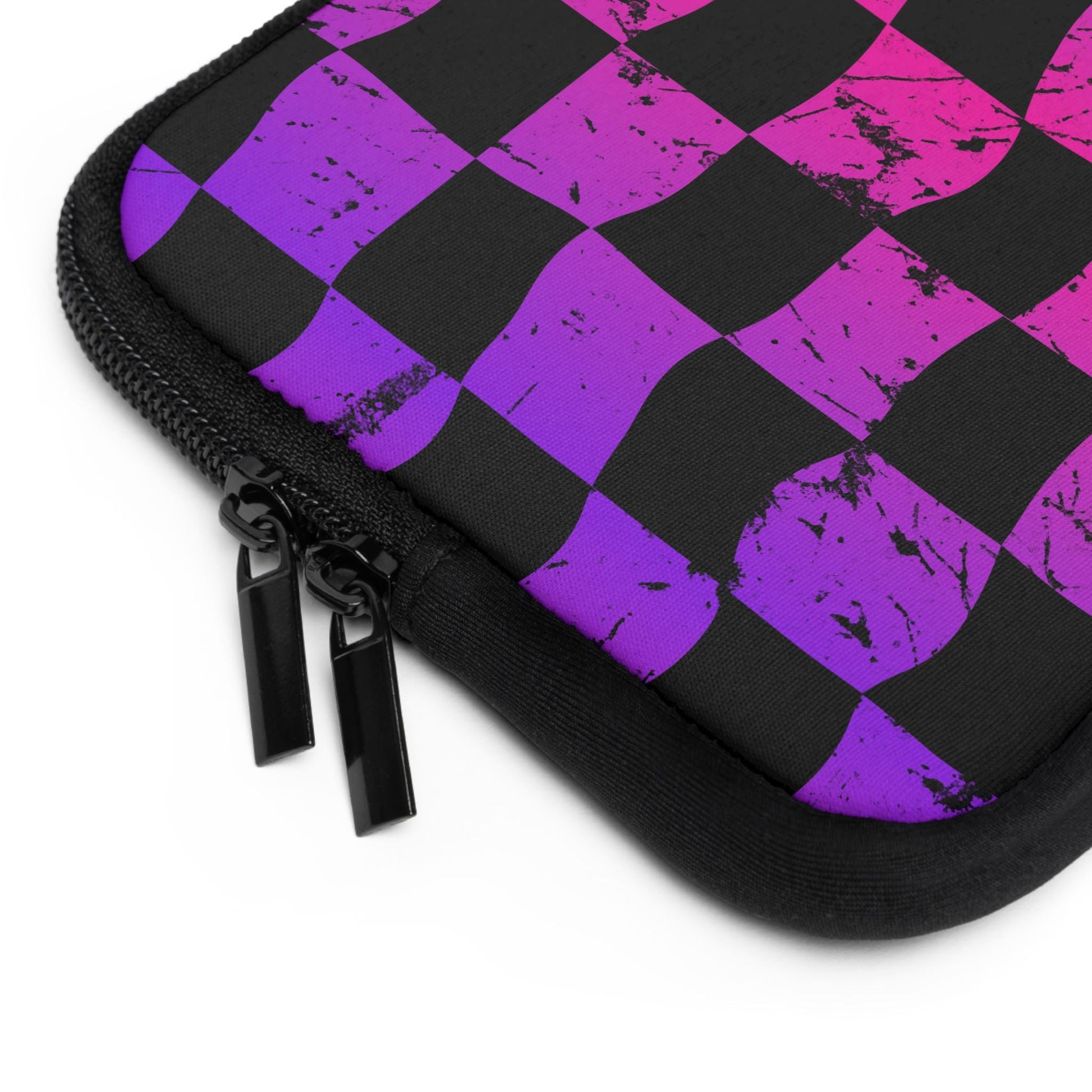 Rainbow Checkered Race Flag Laptop Sleeve