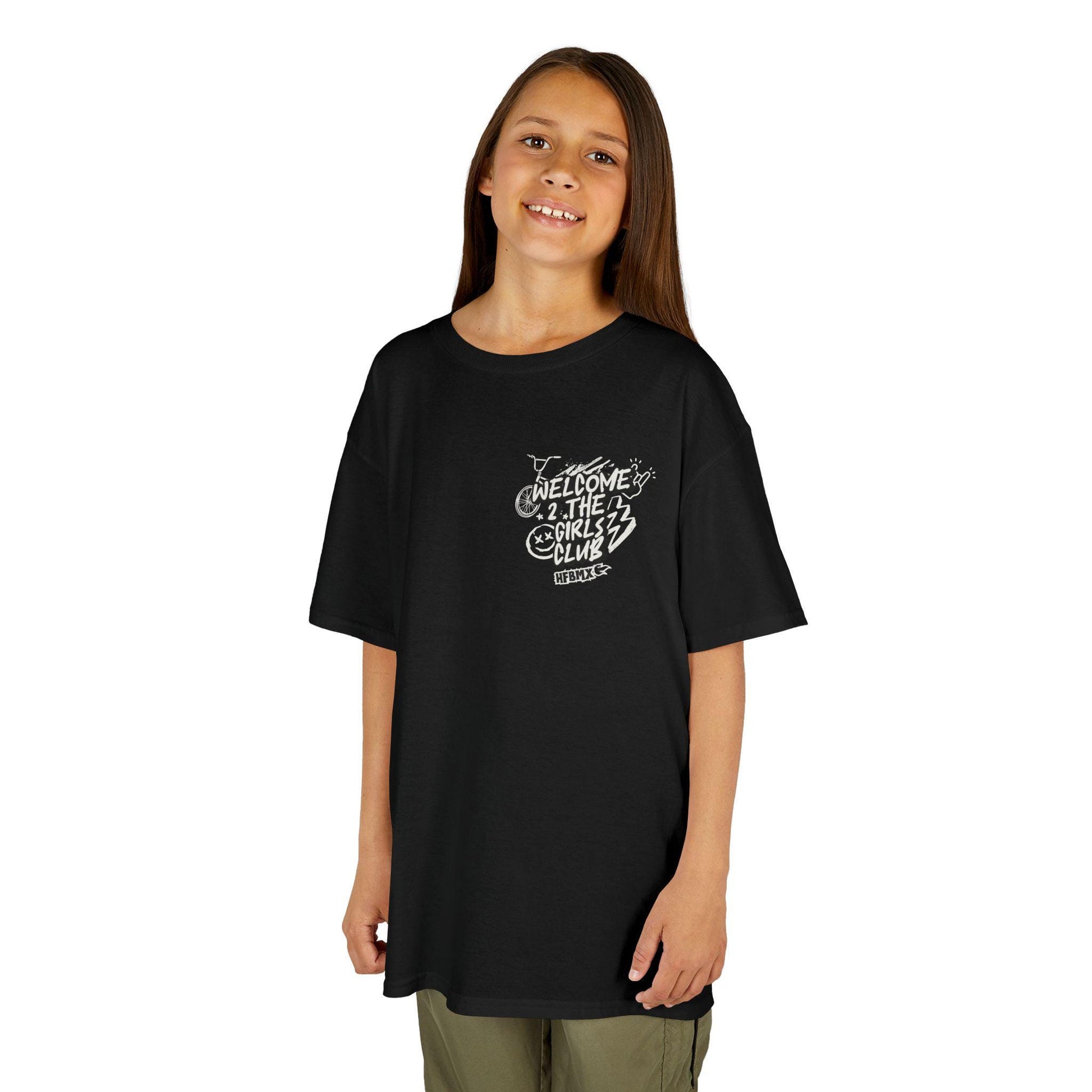 Girls Club BMX T-Shirt, Youth Biking Bicycle Graphic Tee