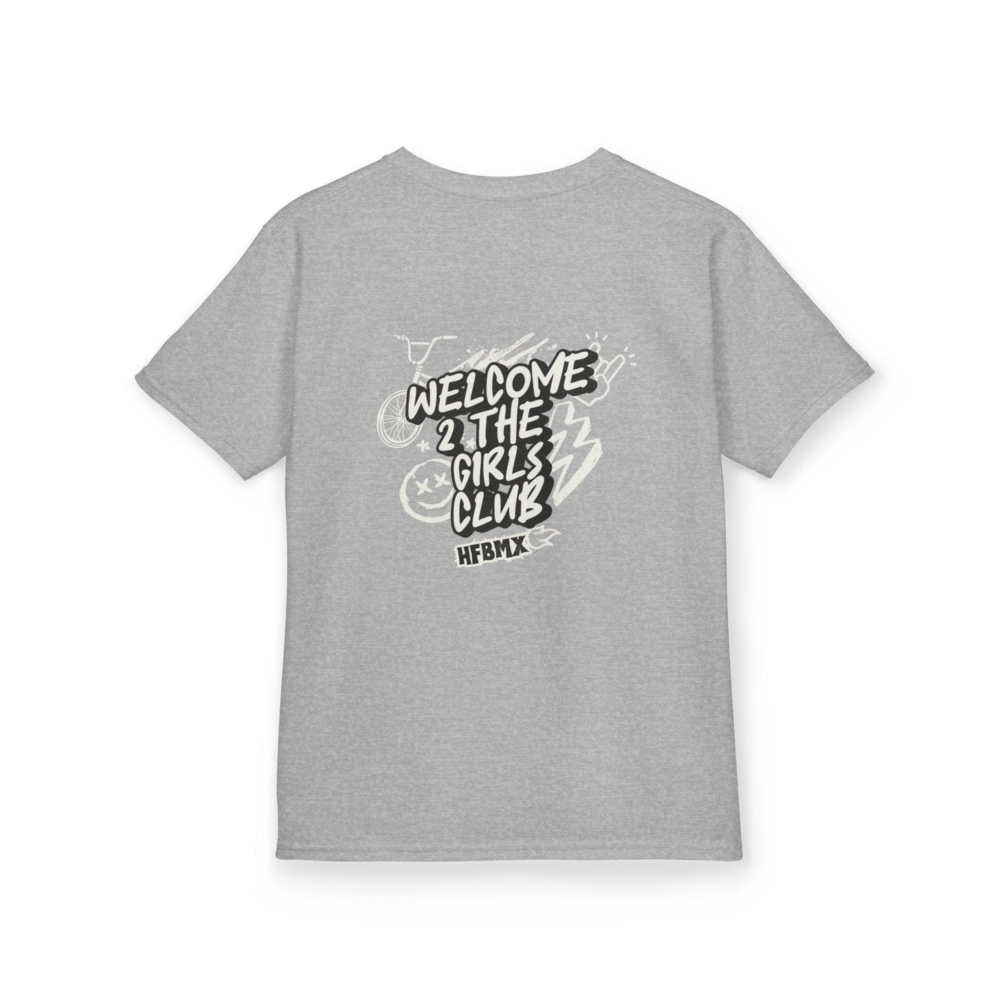 Girls Club BMX T-Shirt, Youth Biking Bicycle Graphic Tee