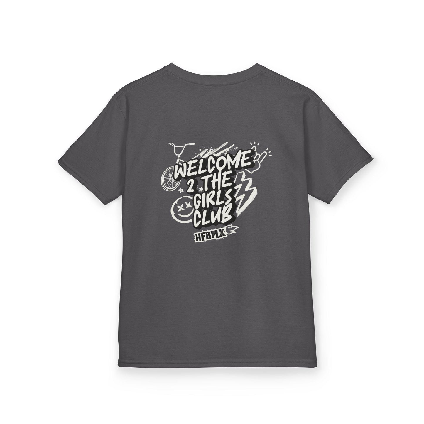 Girls Club BMX T-Shirt, Youth Biking Bicycle Graphic Tee