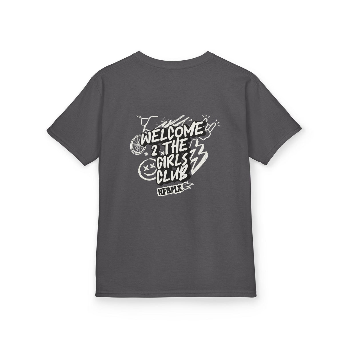 Girls Club BMX T-Shirt, Youth Biking Bicycle Graphic Tee