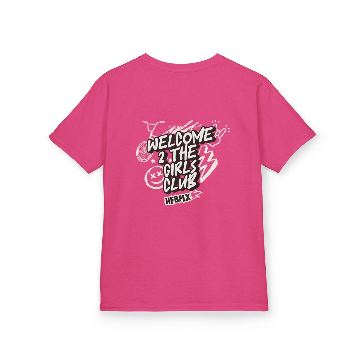Girls Club BMX T-Shirt, Youth Biking Bicycle Graphic Tee