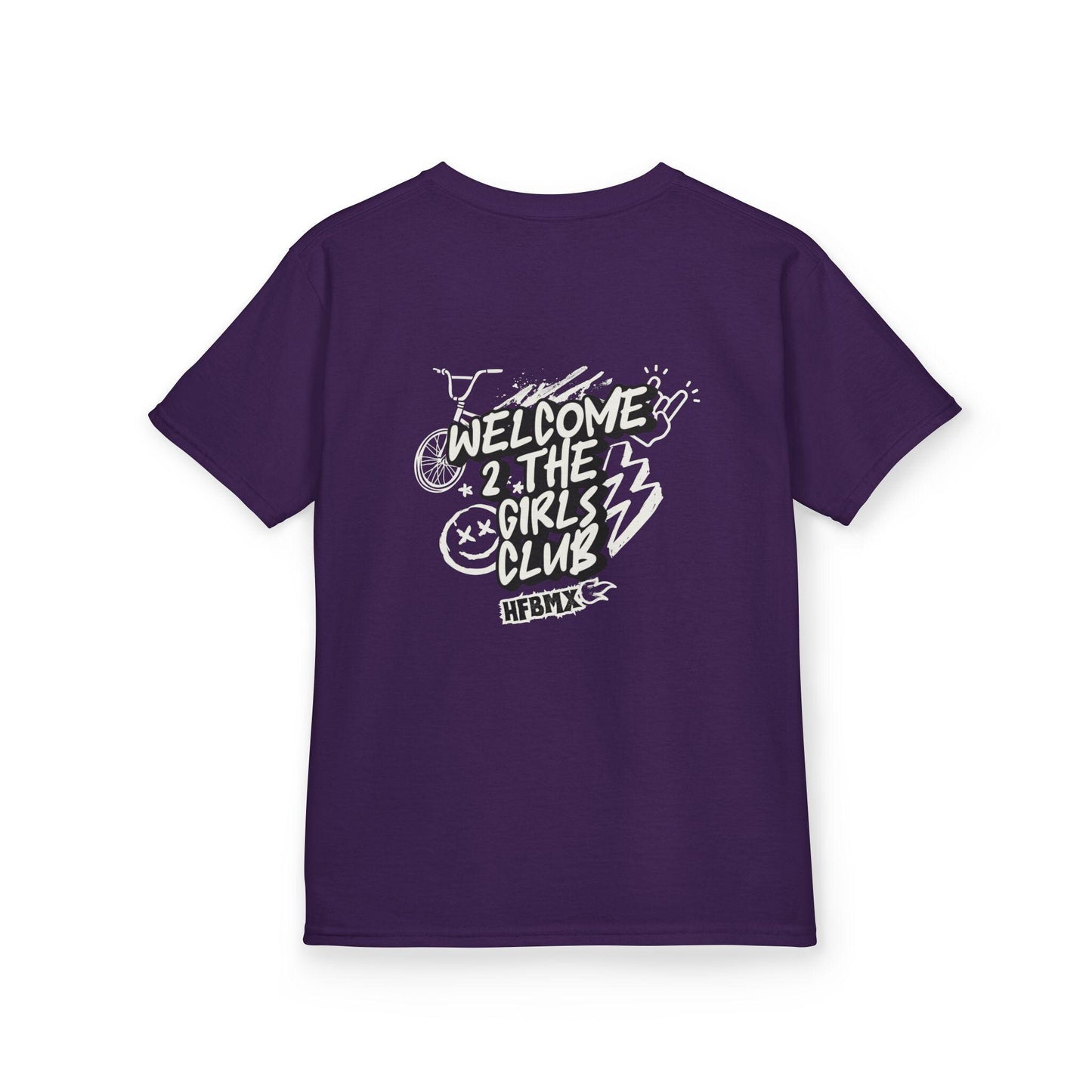 Girls Club BMX T-Shirt, Youth Biking Bicycle Graphic Tee